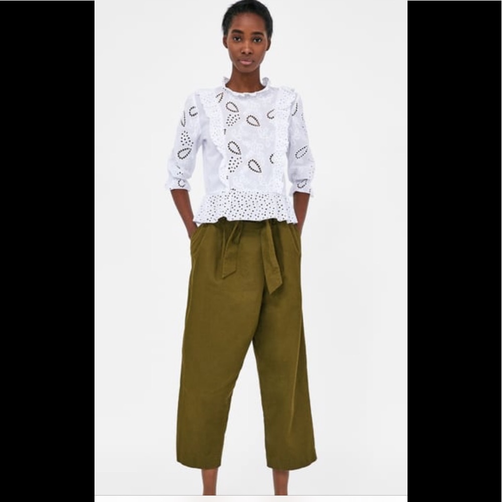 Zara eyelet blouse like new
